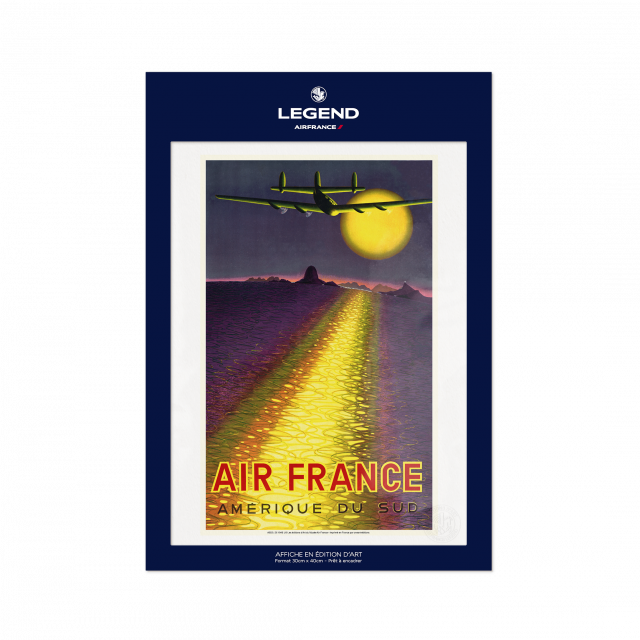 Affiche Air France Amérique du Sud – Années 1950, Réédition