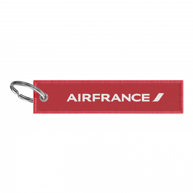 Porte-clés flamme Air France REMOVE BEFORE FLIGHT coloris rouge