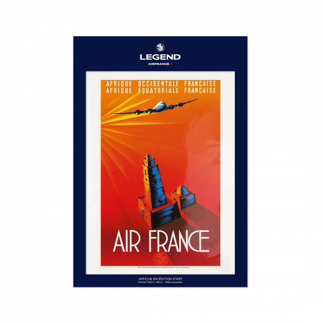 Affiche Air France Afrique occidentale / Équatoriale – Vincent
