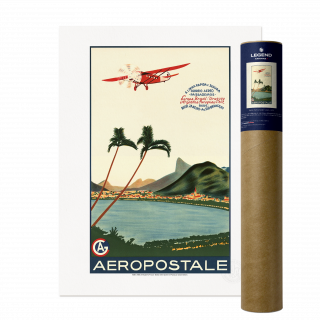 Affiche Air France A linha rapida e segura – 1930, Réédition Officielle  Musée Air France