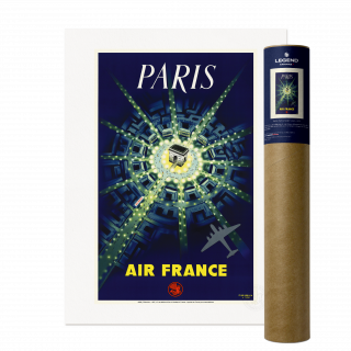 air france cigarette Affiche Air France Paris (Arc de Triomphe) – François Beaudoin 1947,  Réédition Officielle Musée Air France
